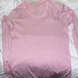 light pink lululemon swiftly long sleeve 8
